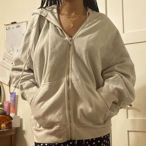 Brandy Melville classic Christy Hoodie in Cream color